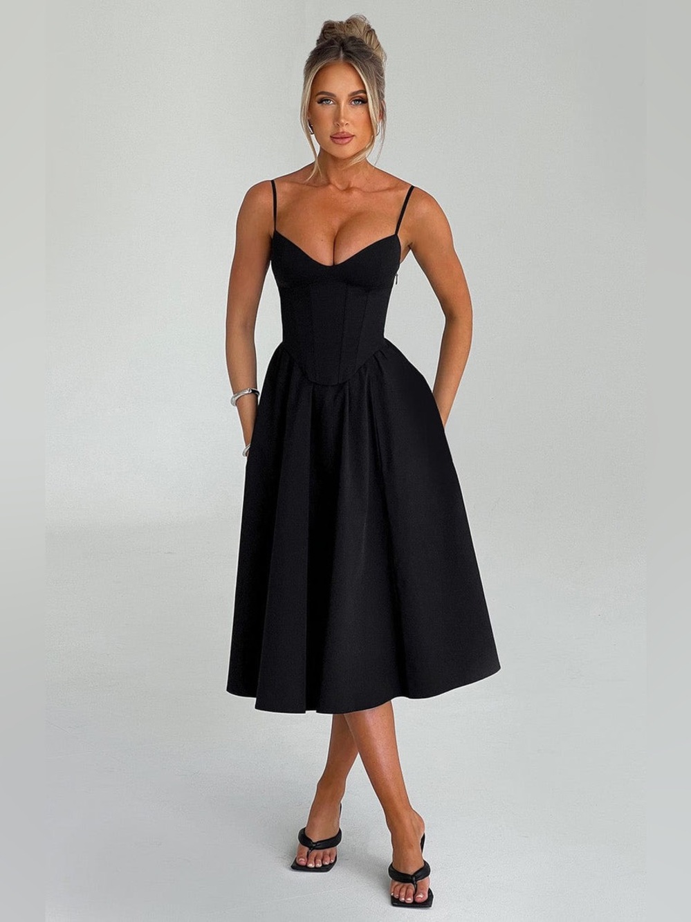 Babyboo Mariella Midi Dress in Black